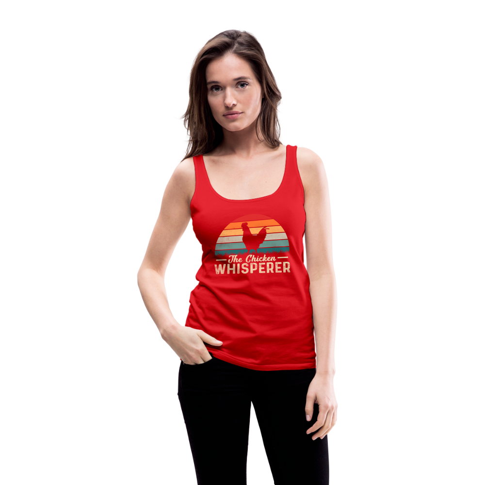 The Chicken Whisperer Women’s Premium Tank Top - red