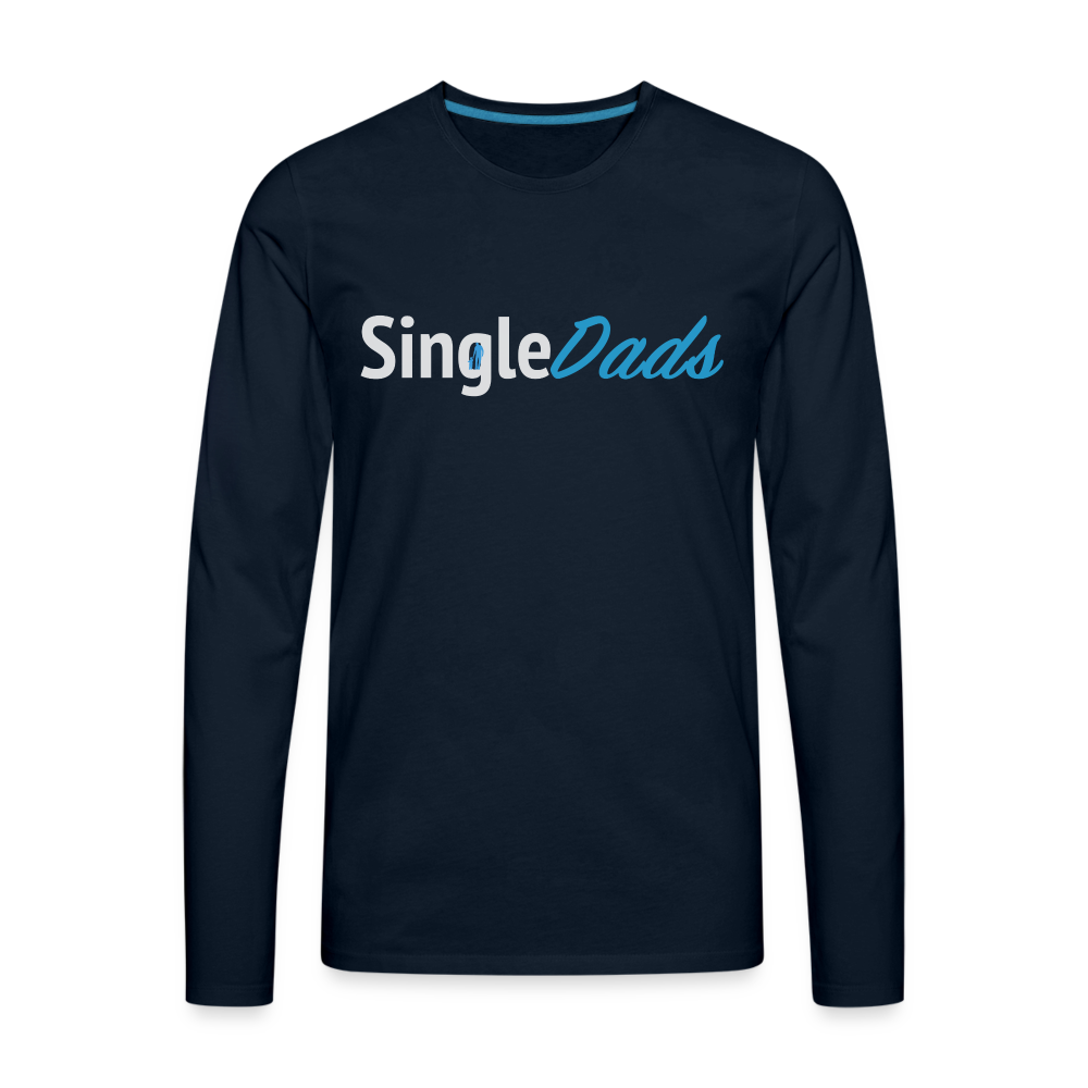 SingleDads Men's Premium Long Sleeve T-Shirt - deep navy