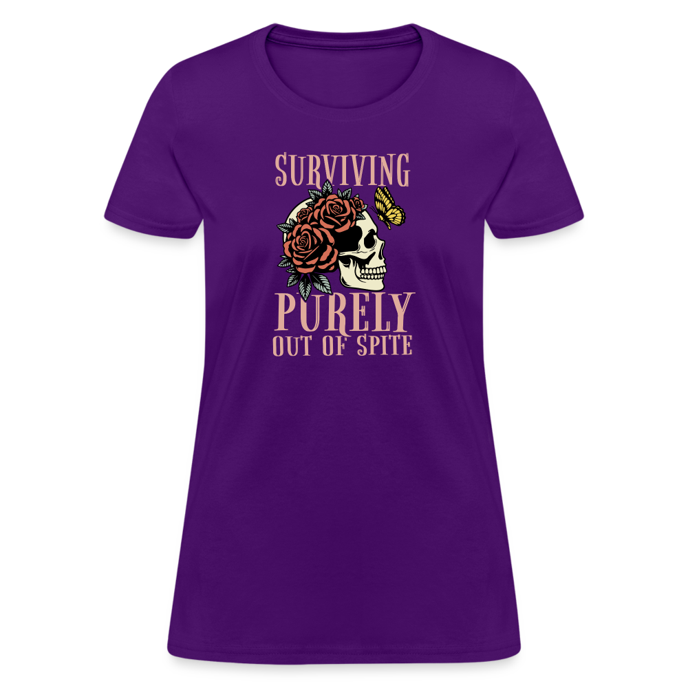 Surviving Purely Out Of Spite Women's T-Shirt - purple