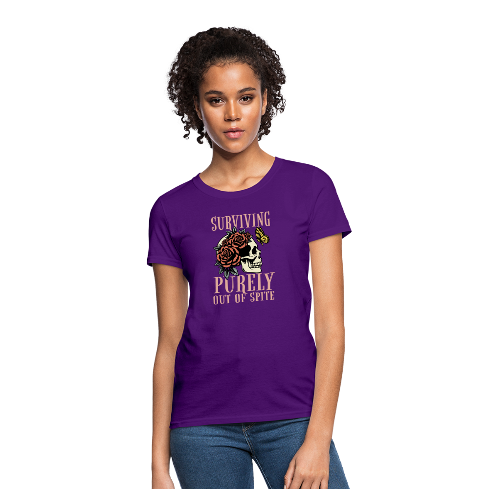 Surviving Purely Out Of Spite Women's T-Shirt - purple