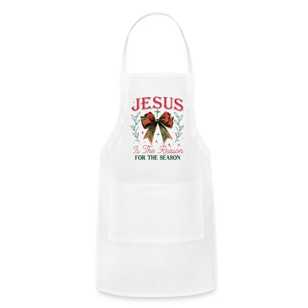 Jesus Is The Reason For The Season Apron - white