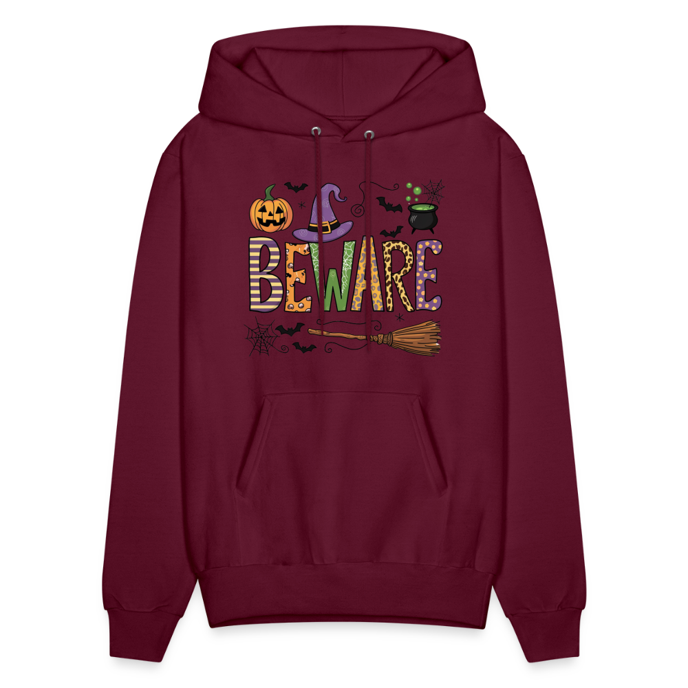 Beware (Halloween Witch) Hoodie - burgundy