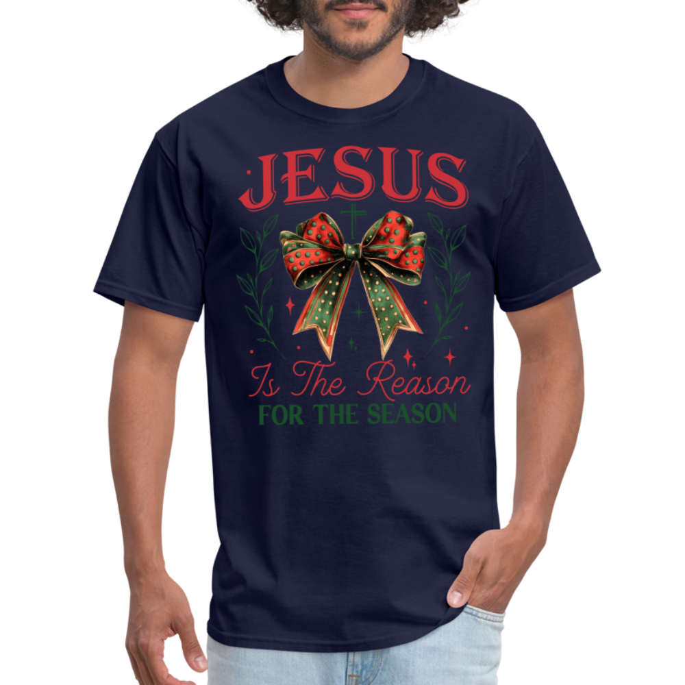 Jesus Is The Reason For The Season T-Shirt - navy