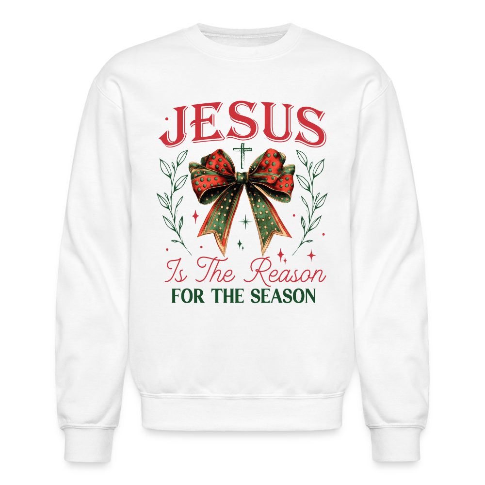 Jesus Is The Reason For The Season Sweatshirt - white