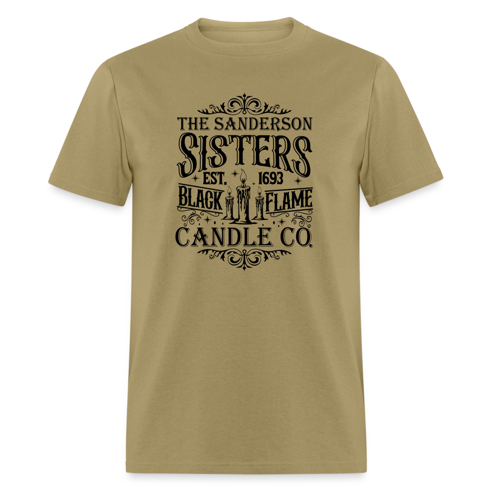 The Sanderson Sisters Black Flame Candle Co T-Shirt - khaki