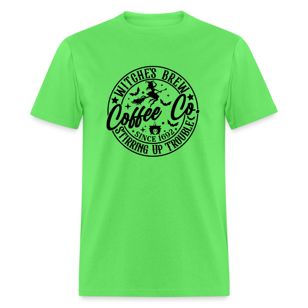 Witches Brew Coffee Co, Stirring Up Trouble Since 1692 T-Shirt - kiwi