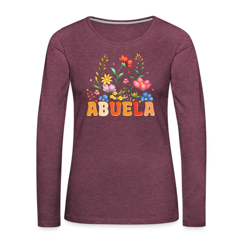 Abuela Premium Long Sleeve T-Shirt - heather burgundy