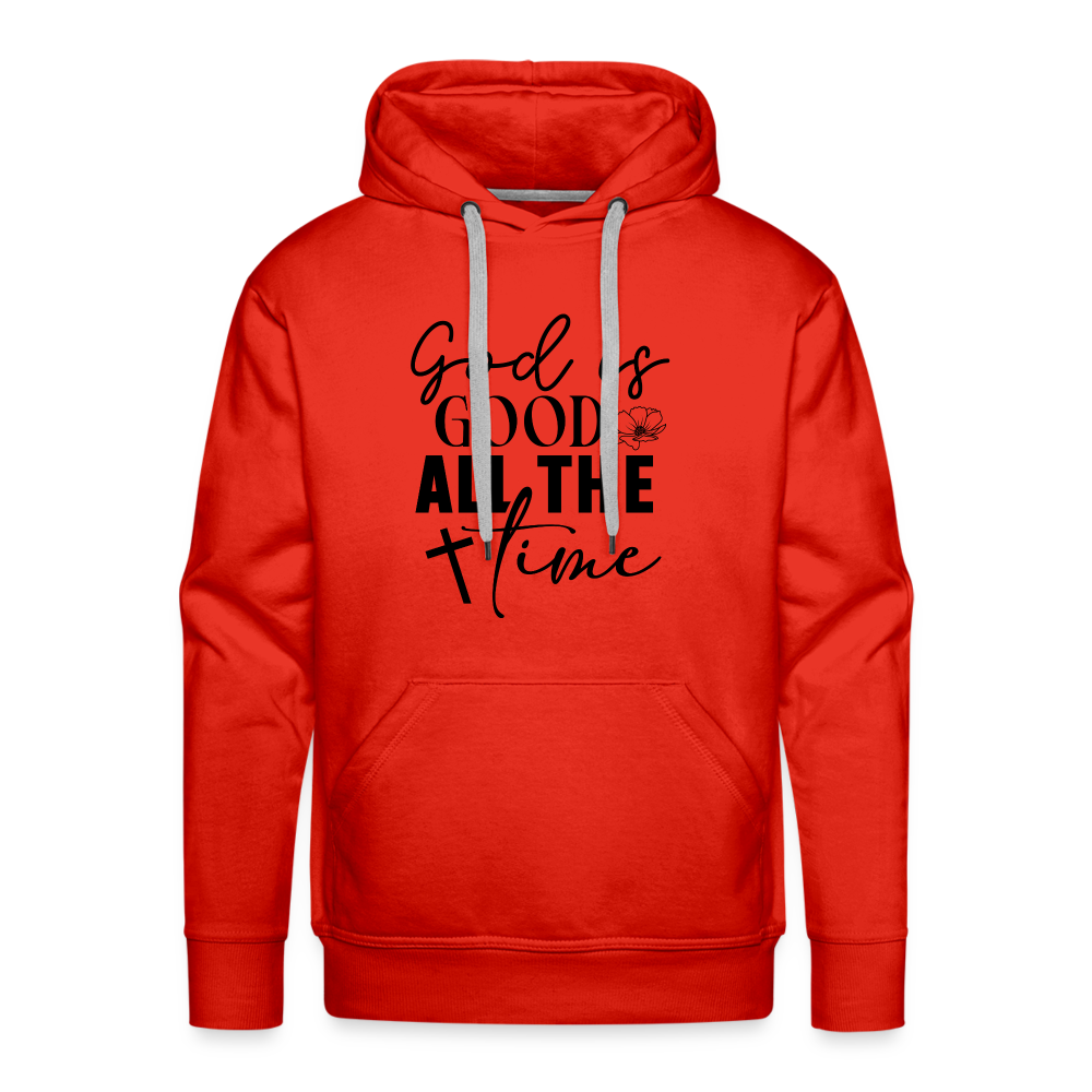 God is Good All The Time Men’s Premium Hoodie - red