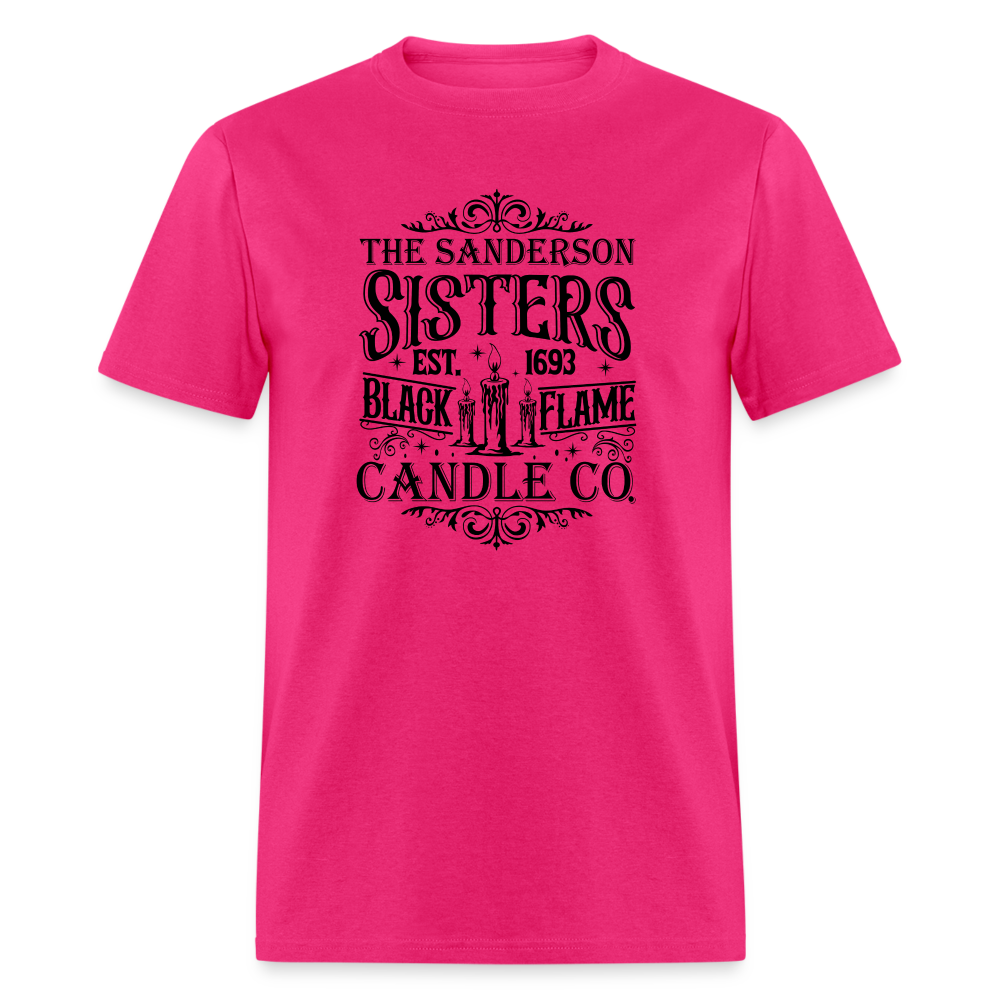 The Sanderson Sisters Black Flame Candle Co T-Shirt - fuchsia