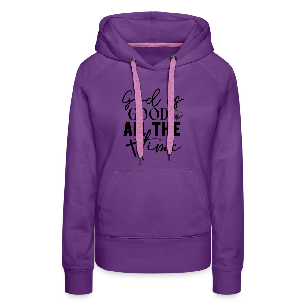 God is Good All The Time Women’s Premium Hoodie - purple 