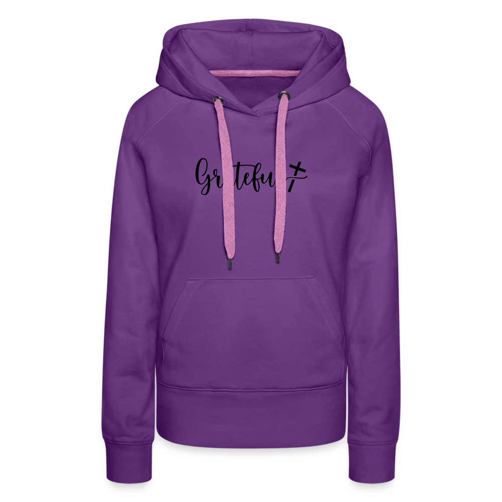 Grateful Women’s Premium Hoodie - purple 