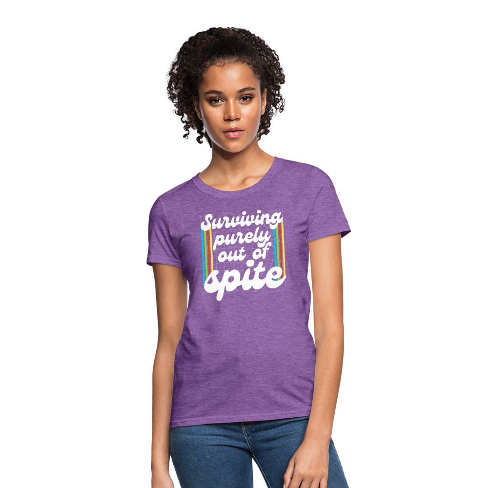 Surviving Purely Out Of Spite Women's T-Shirt - purple heather