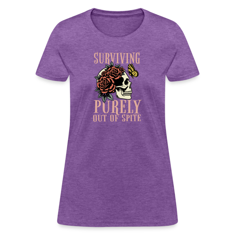 Surviving Purely Out Of Spite Women's T-Shirt - purple heather