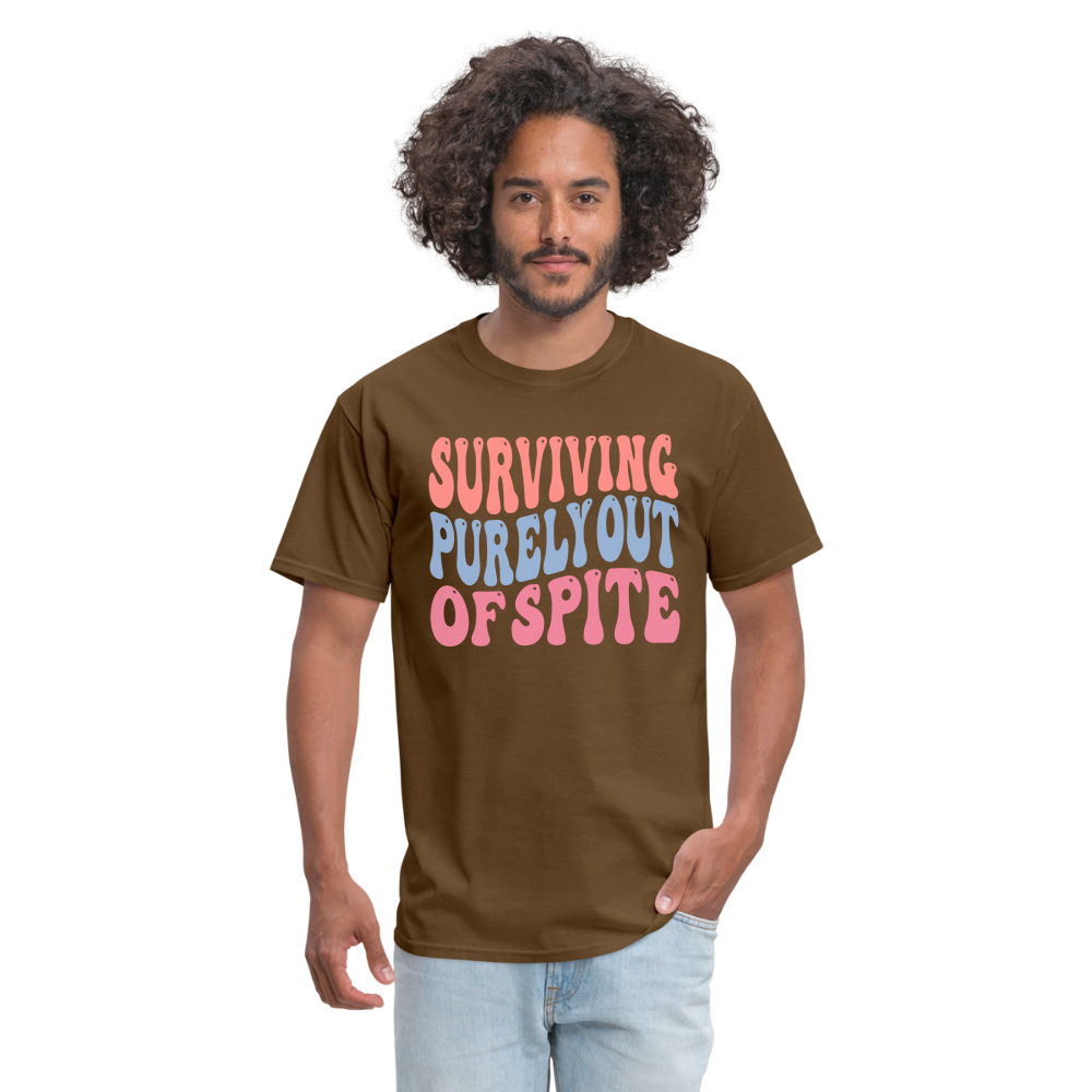 Surviving Purely Out Of Spite T-Shirt - brown