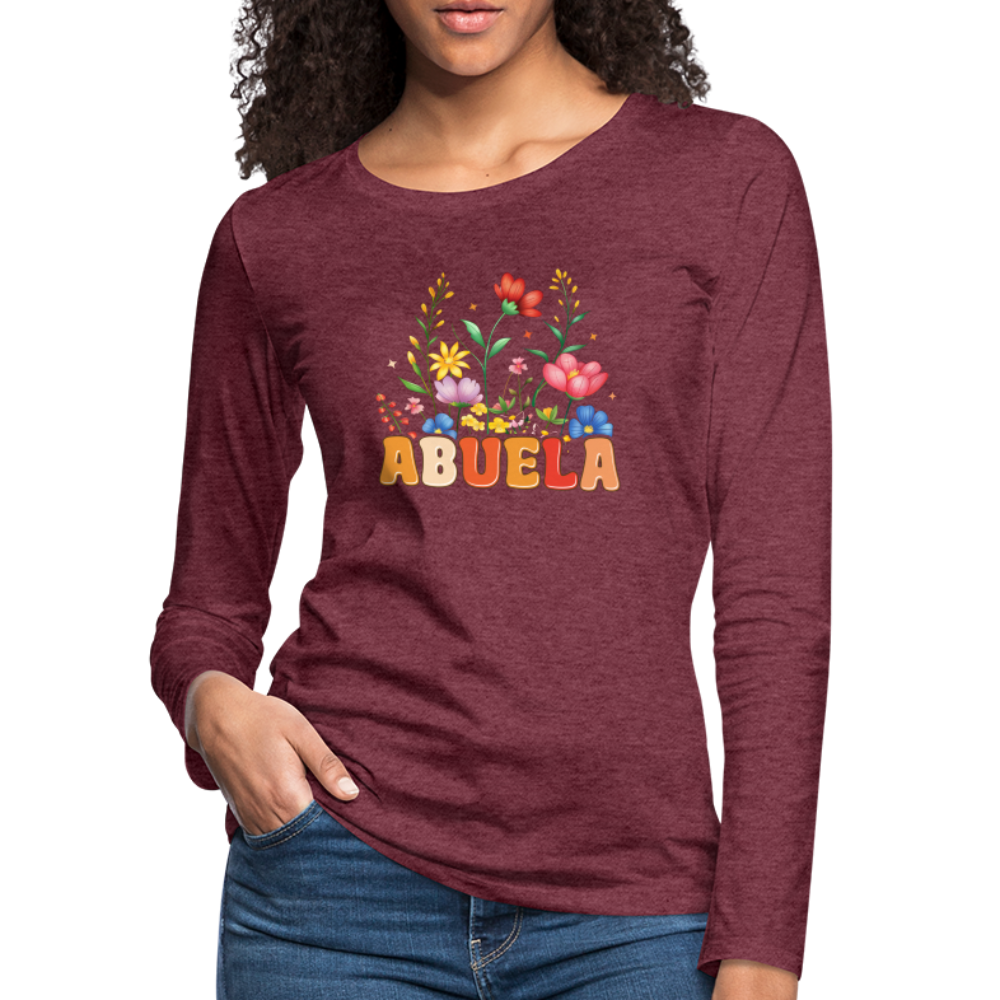 Abuela Premium Long Sleeve T-Shirt - heather burgundy