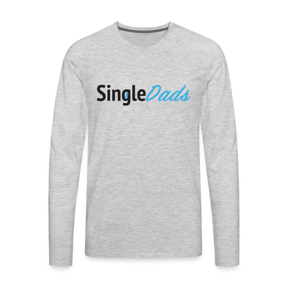 SingleDads Men's Premium Long Sleeve T-Shirt - heather gray