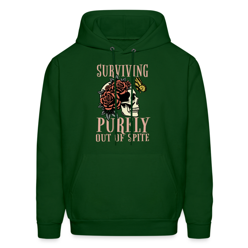 Surviving Purely Out Of Spite Hoodie - forest green