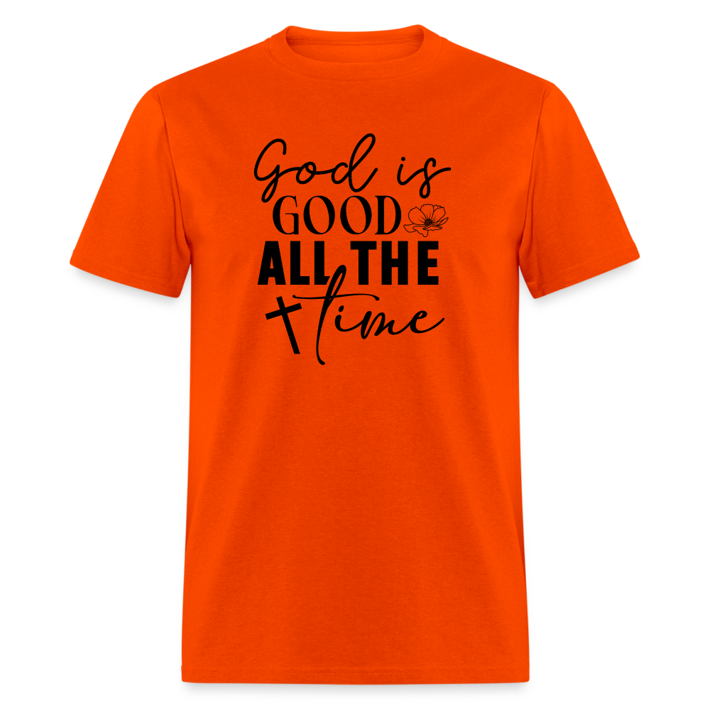 God is Good All The Time T-Shirt - orange