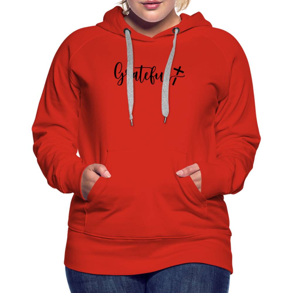 Grateful Women’s Premium Hoodie - red