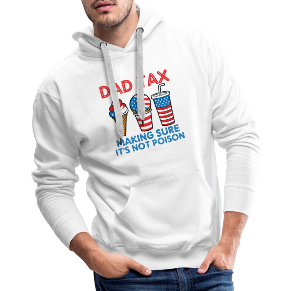 Dad Tax (Red White Blue) Premium Hoodie - white