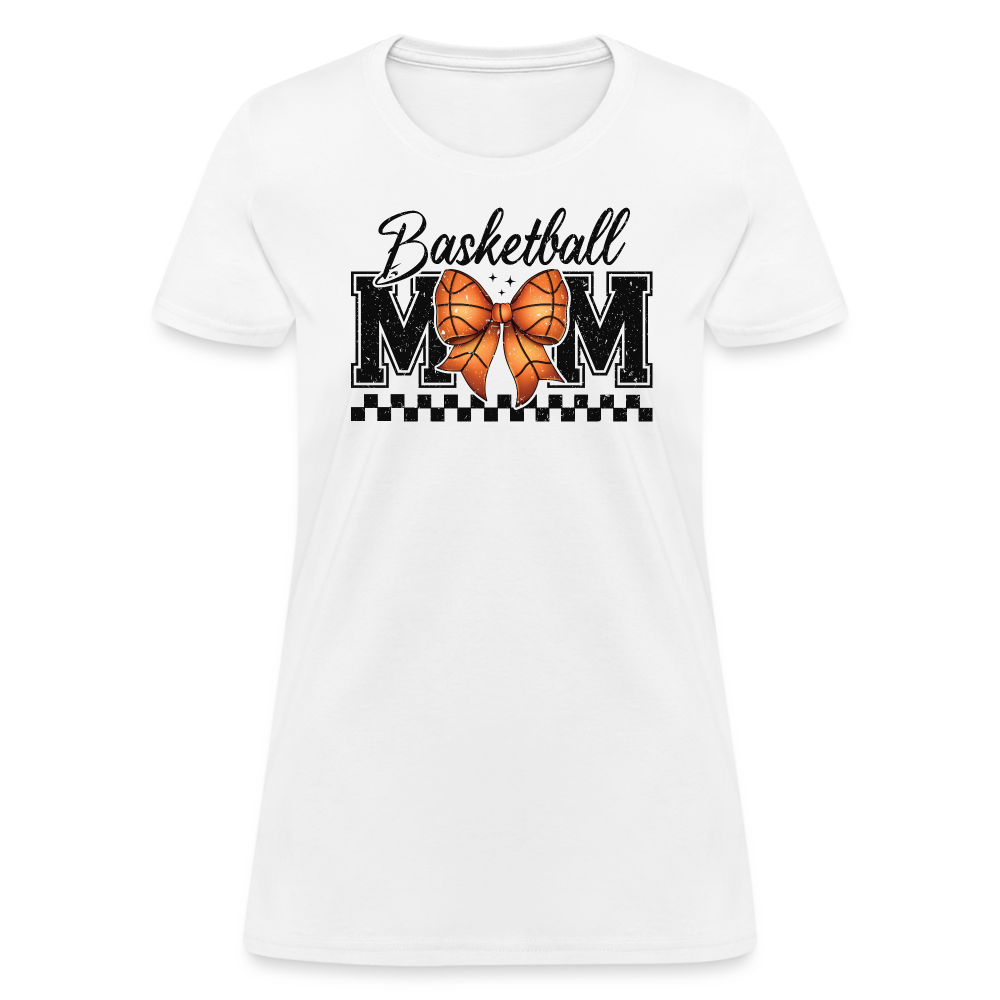 Basketball Mom Premium Women's Contoured T-Shirt - white