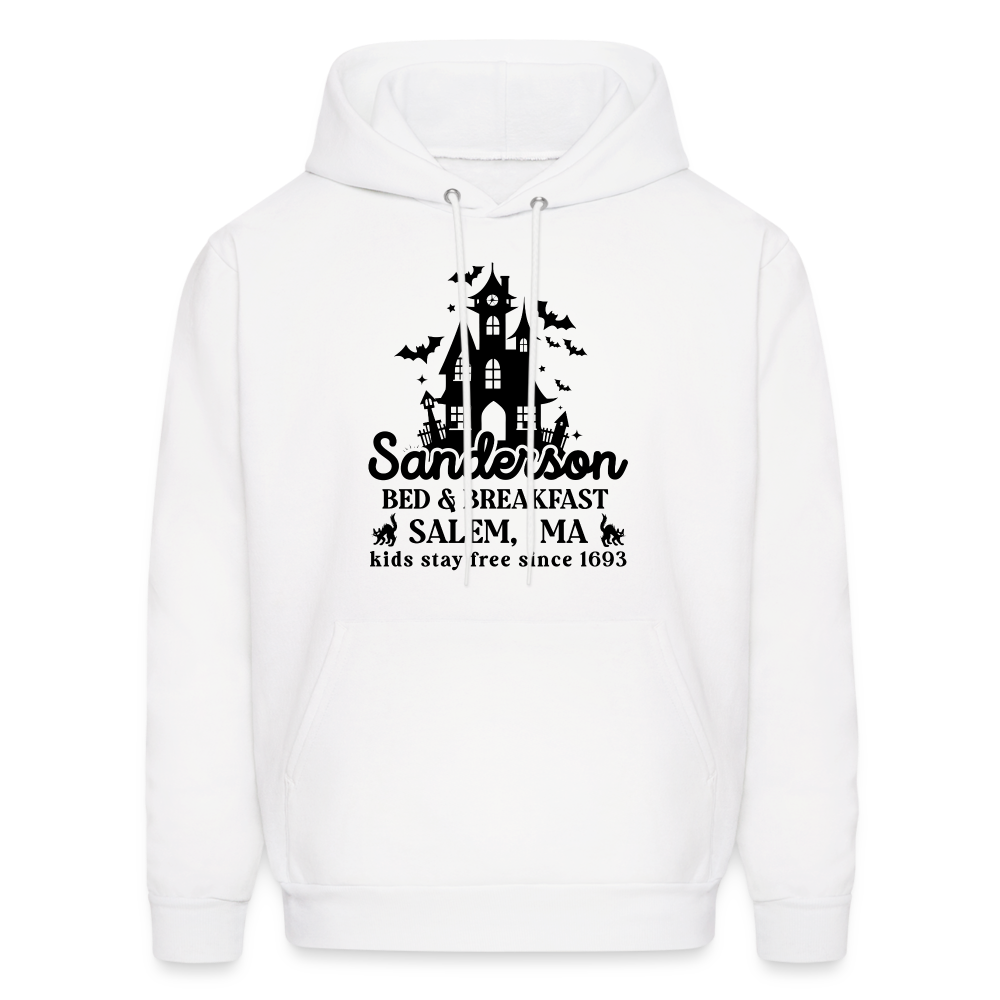 Sanderson Bed & Breakfast Salem MA Hoodie (Halloween) - white