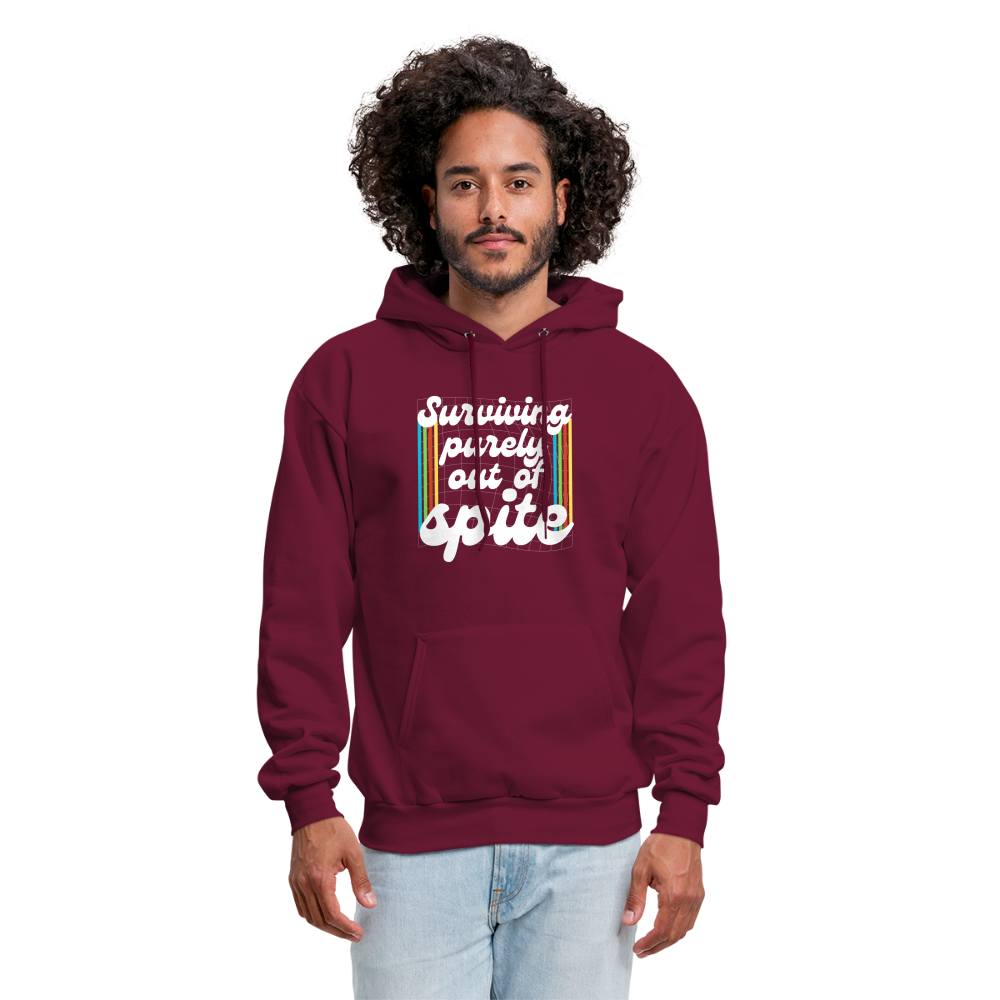 Surviving Purely Out Of Spite Hoodie - burgundy