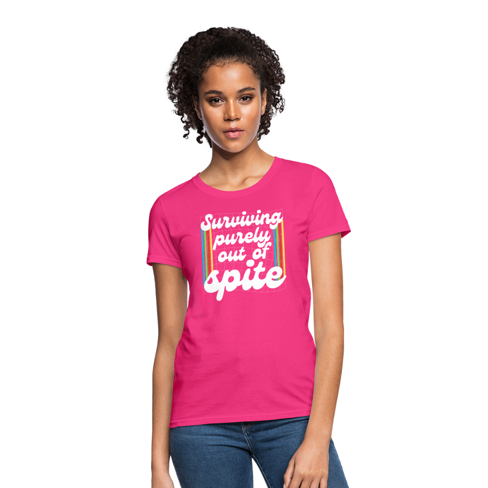 Surviving Purely Out Of Spite Women's T-Shirt - fuchsia