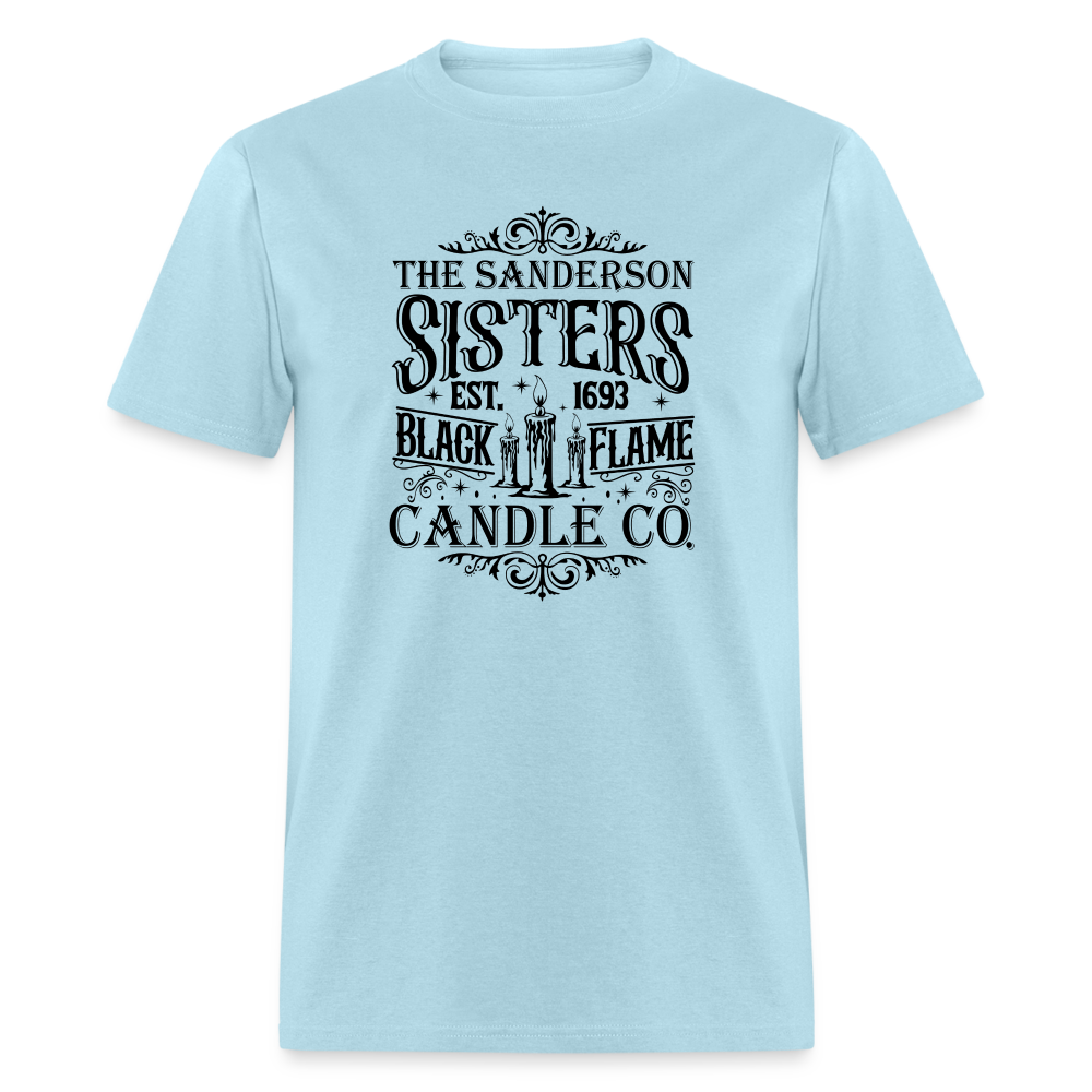 The Sanderson Sisters Black Flame Candle Co T-Shirt - powder blue