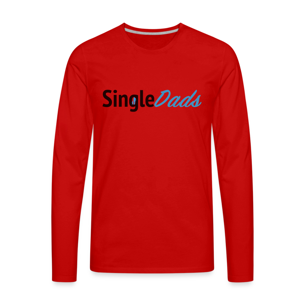 SingleDads Men's Premium Long Sleeve T-Shirt - red