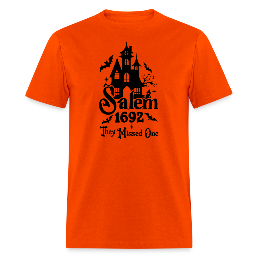 Salem !692 - They Missed One T-Shirt (Halloween Witch) - orange