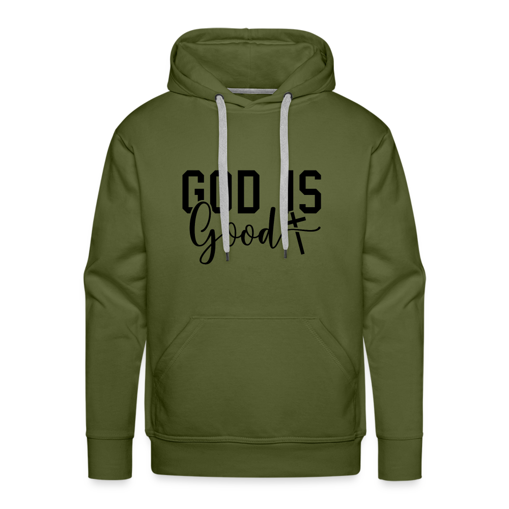 God is Good Men’s Premium Hoodie - olive green