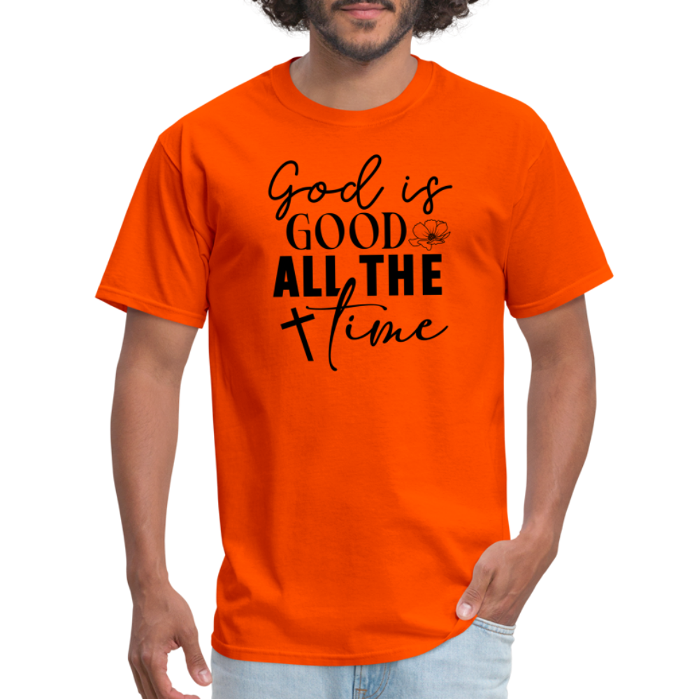 God is Good All The Time T-Shirt - orange