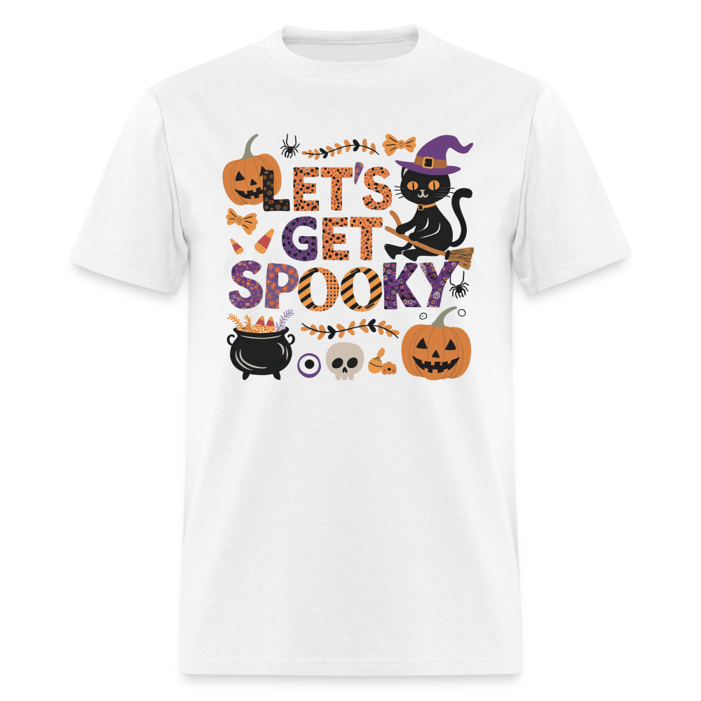 Let's Get Spooky T-Shirt (Halloween Witch) - white