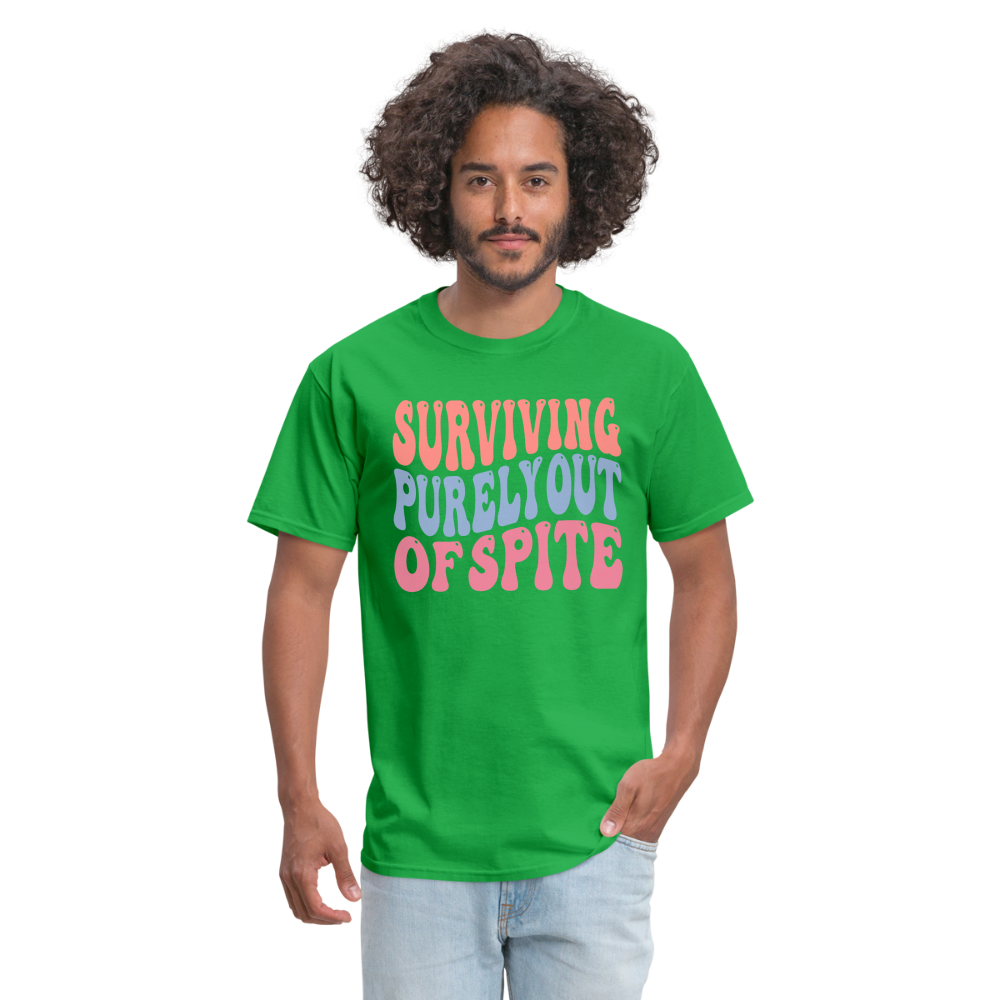 Surviving Purely Out Of Spite T-Shirt - bright green