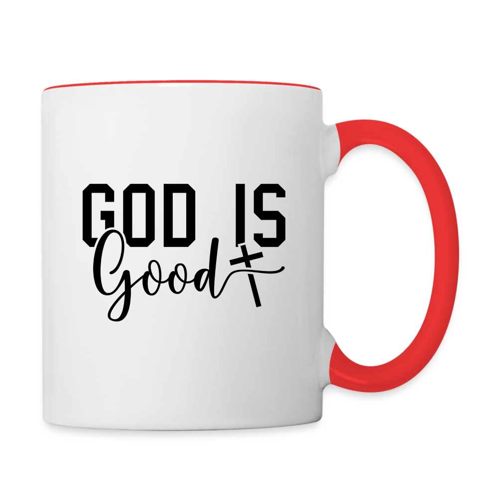 God is Good Coffee Mug - white/red