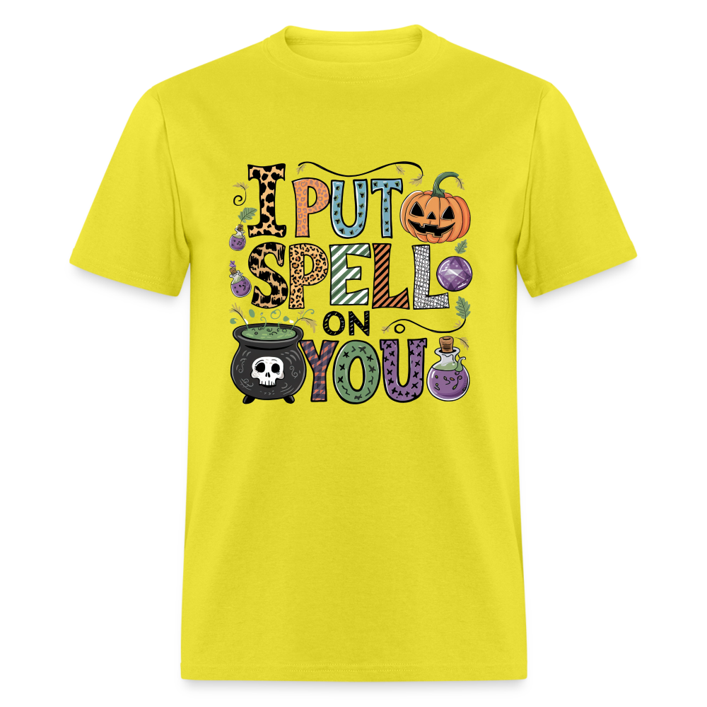 I Put Spell On You T-Shirt (Halloween Witch) - yellow