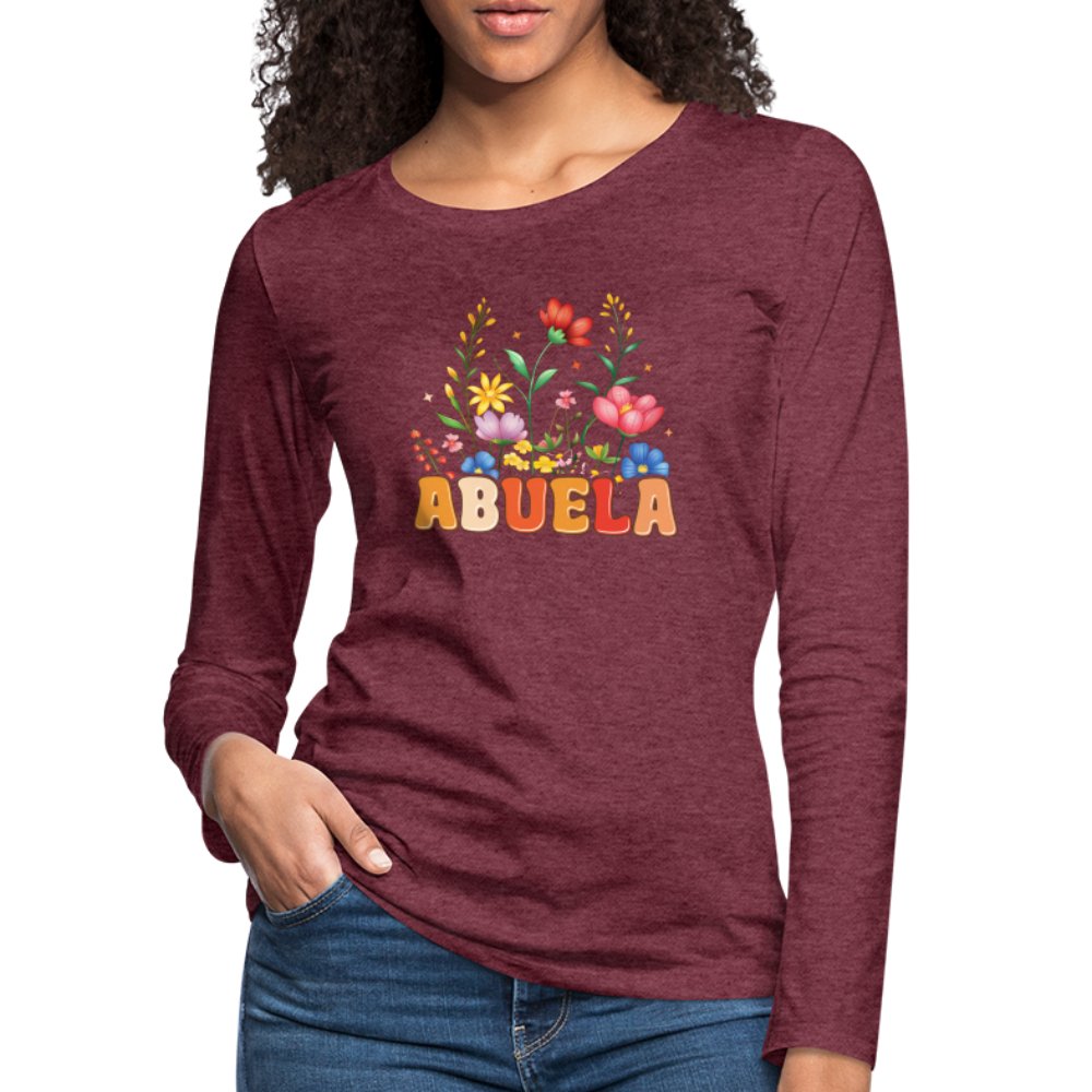 Abuela Premium Long Sleeve T-Shirt - heather burgundy