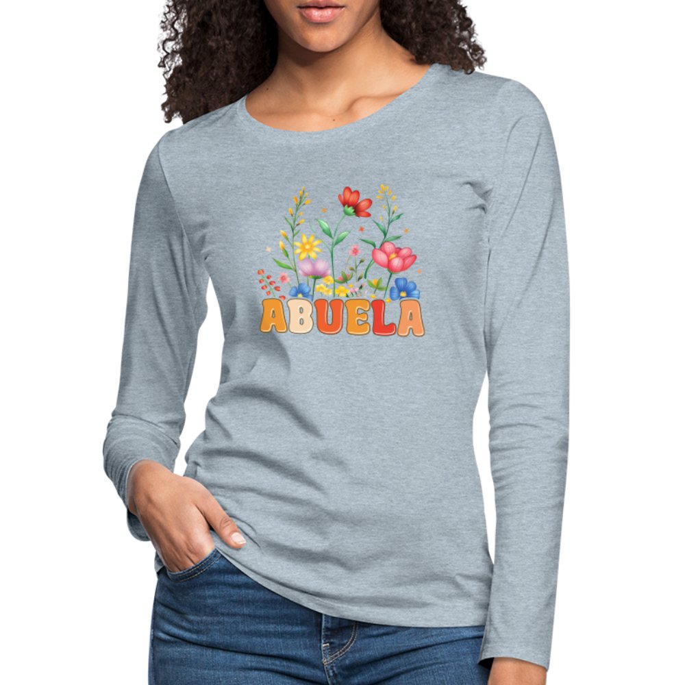 Abuela Premium Long Sleeve T-Shirt - heather ice blue