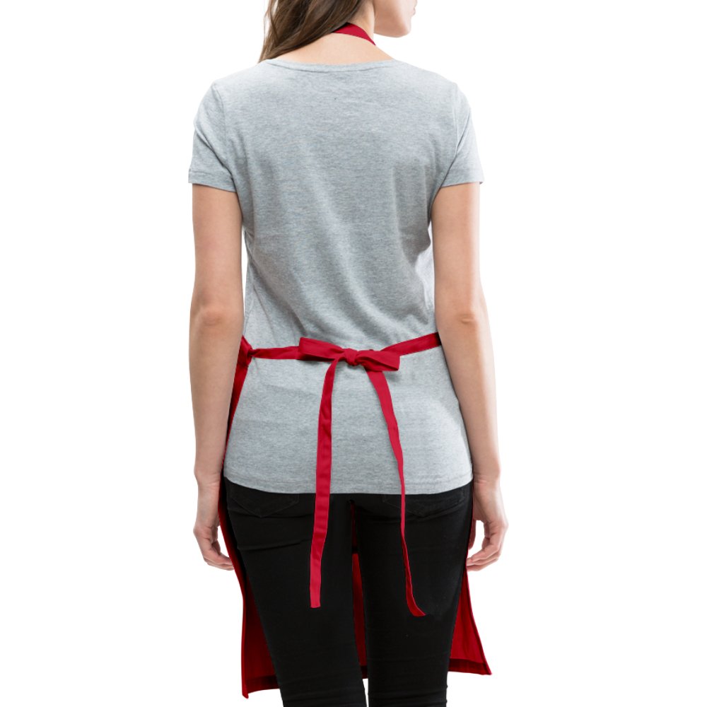 Aint No Hood Like Moo - Therhood Adjustable Apron (Highland Cow) - red