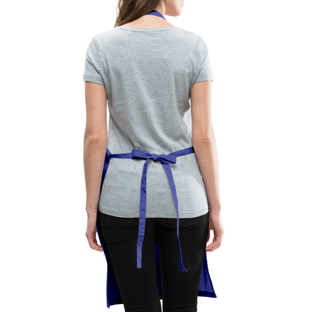 Aint No Hood Like Moo - Therhood Adjustable Apron (Highland Cow) - royal blue