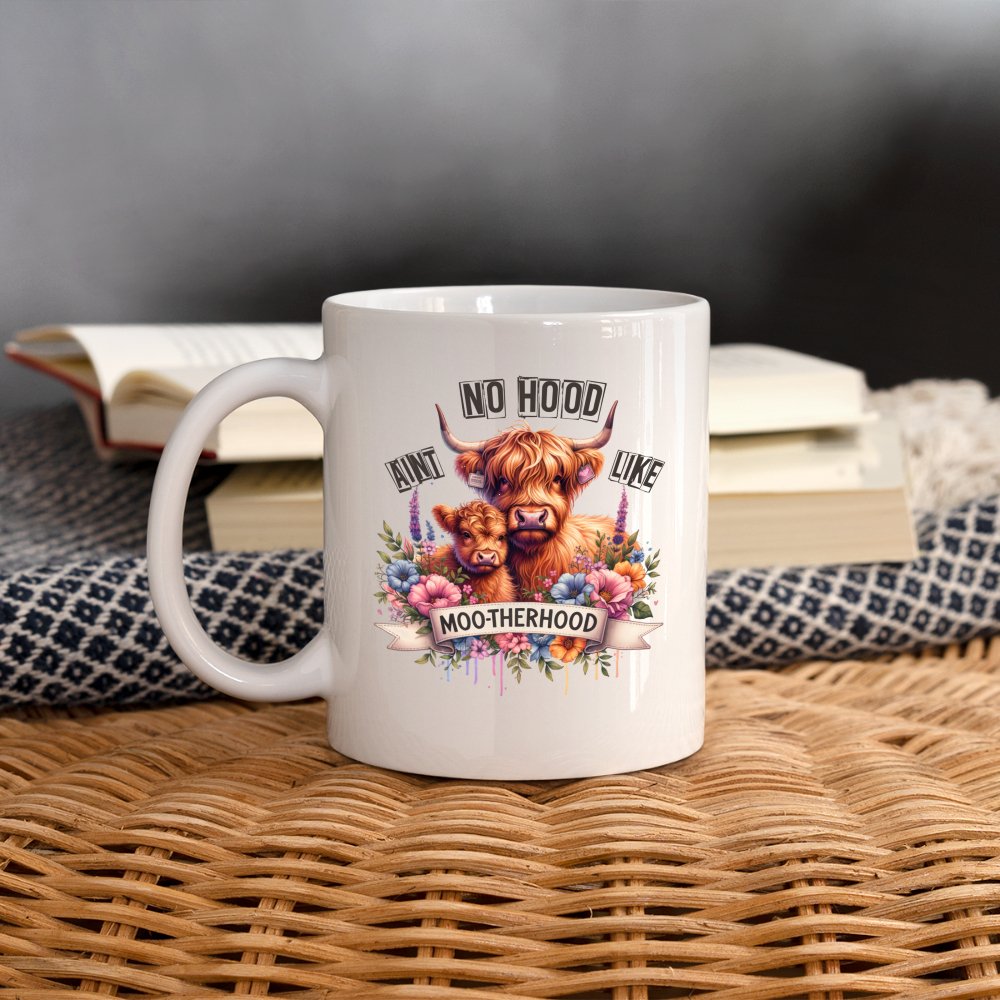 Aint No Hood Like Moo - Therhood Coffee Mug (Highland Cow) - One Size