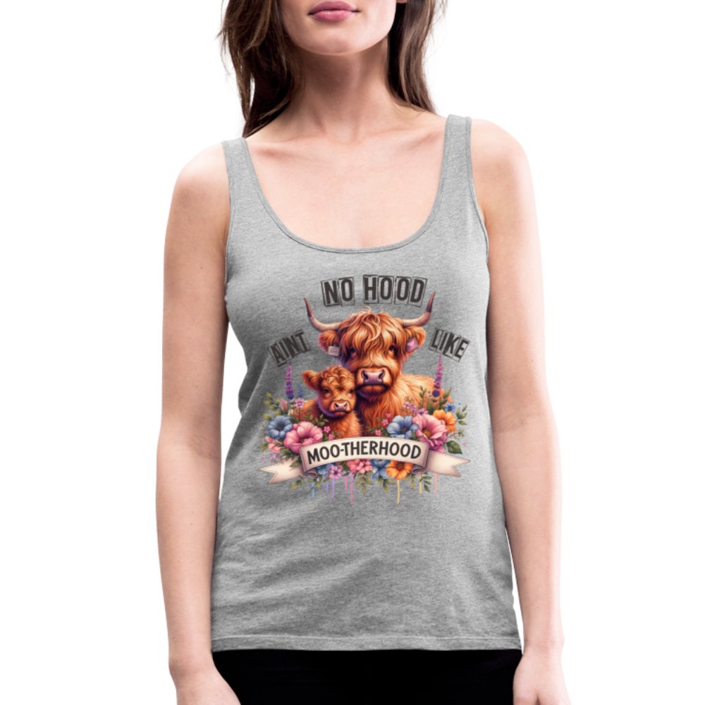 Aint No Hood Like Moo - Therhood Women’s Premium Tank Top (Highland Cow) - option1# - Women’s Premium Tank Top | Spreadshirt 917