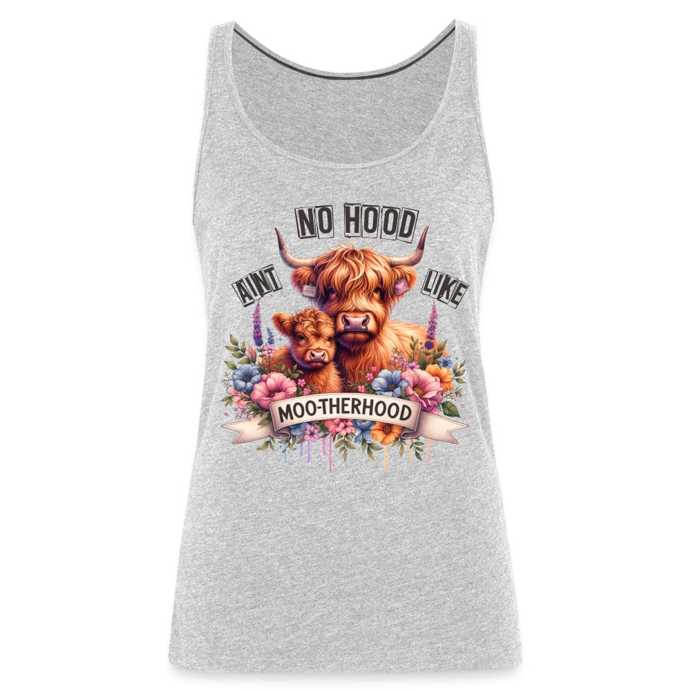 Aint No Hood Like Moo - Therhood Women’s Premium Tank Top (Highland Cow) - option1# - Women’s Premium Tank Top | Spreadshirt 917