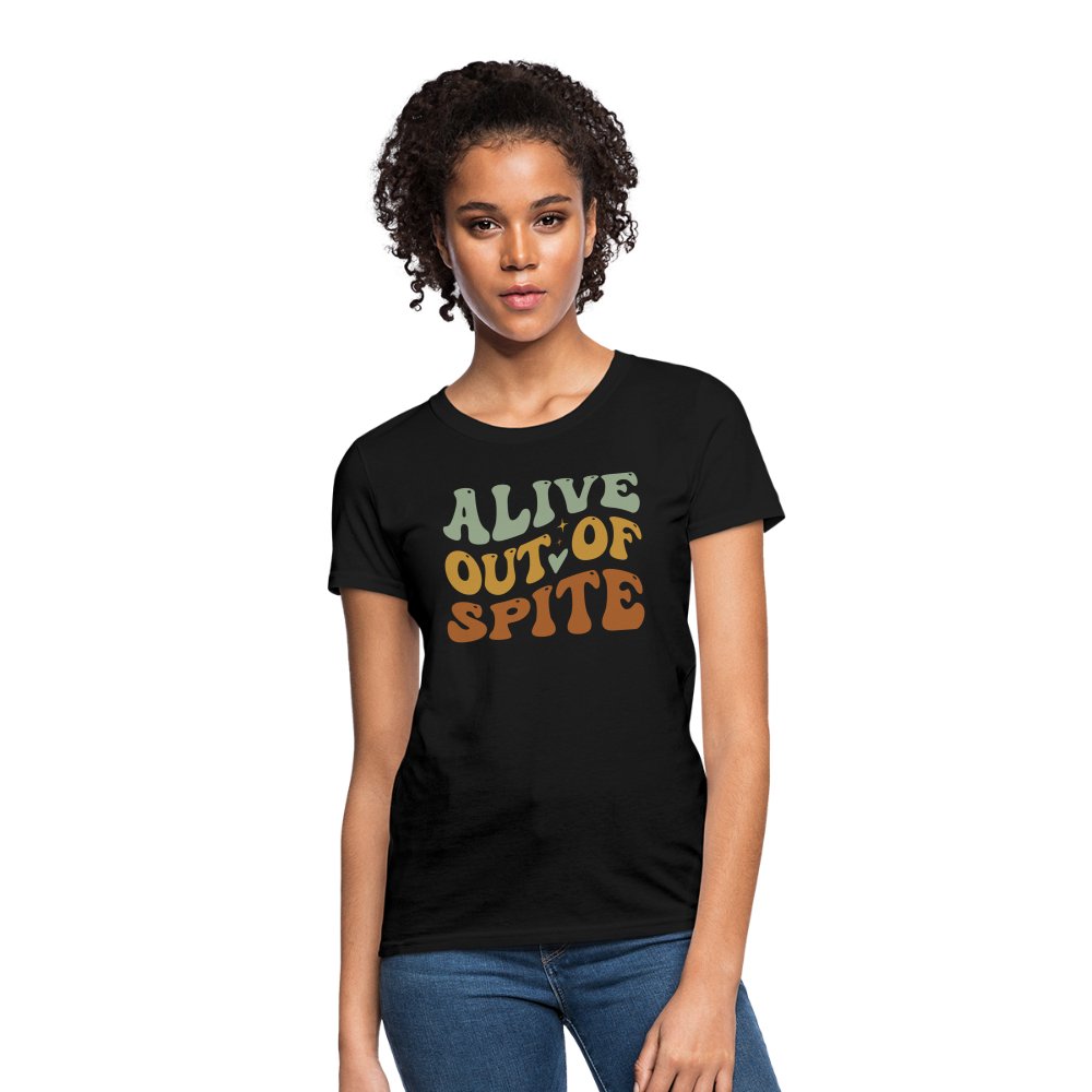 Alive Out Of Spite Women's Contoured T-Shirt - option1# - Women's T-Shirt | Fruit of the Loom L3930R