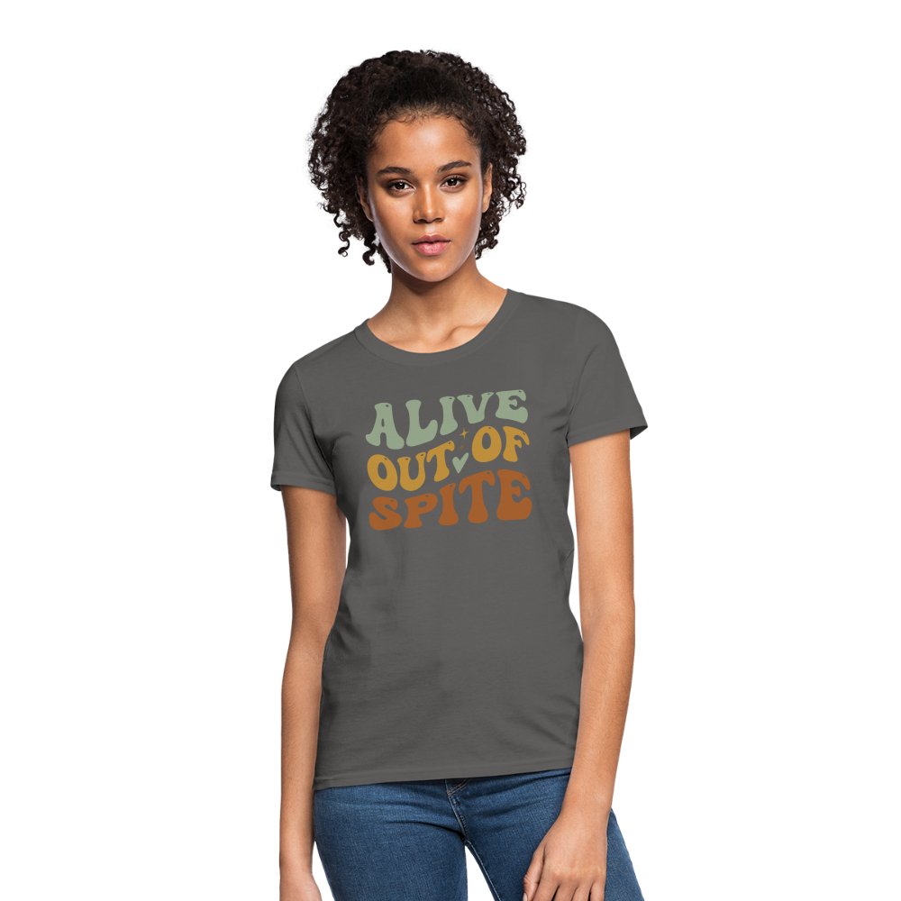 Alive Out Of Spite Women's Contoured T-Shirt - option1# - Women's T-Shirt | Fruit of the Loom L3930R