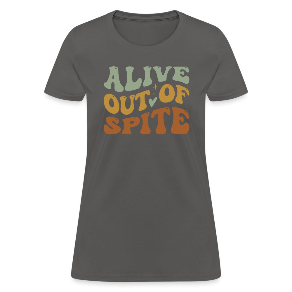 Alive Out Of Spite Women's Contoured T-Shirt - option1# - Women's T-Shirt | Fruit of the Loom L3930R