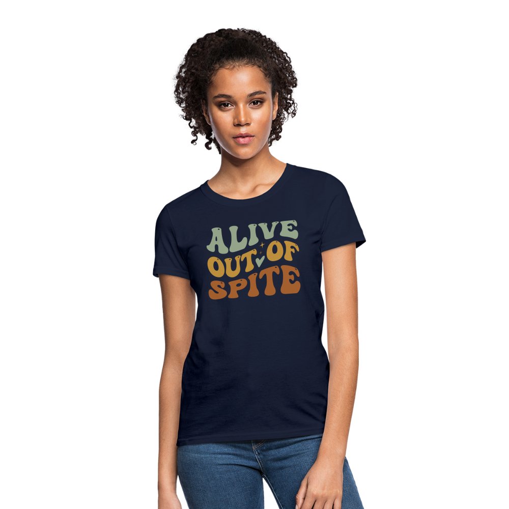 Alive Out Of Spite Women's Contoured T-Shirt - option1# - Women's T-Shirt | Fruit of the Loom L3930R