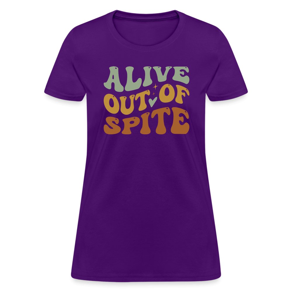 Alive Out Of Spite Women's Contoured T-Shirt - option1# - Women's T-Shirt | Fruit of the Loom L3930R