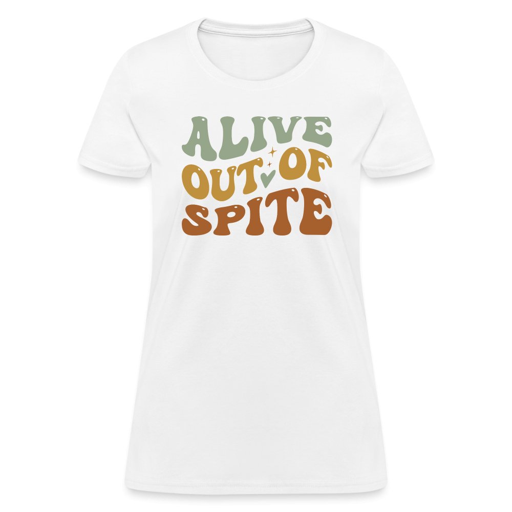 Alive Out Of Spite Women's Contoured T-Shirt - option1# - Women's T-Shirt | Fruit of the Loom L3930R